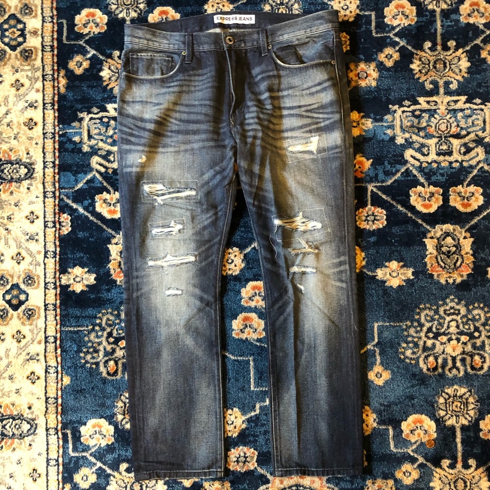 EUC Express Mens Jeans ROCCO Slim Fit Skinny Leg 36 x 30